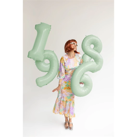 Lufi 6-os szám fólia 72 cm zöld