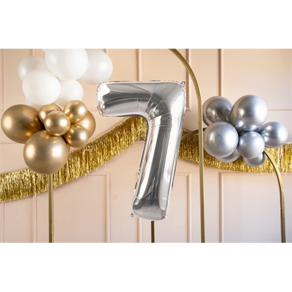Lufi 7-es szám fólia 72 cm ezüst