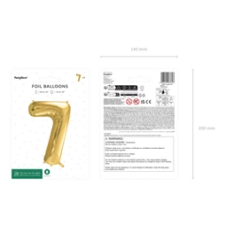 Lufi 7-es szám fólia 72 cm világos arany