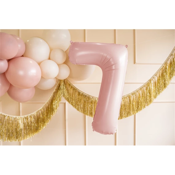 Lufi 7-es szám fólia 72 cm világos rózsaszín