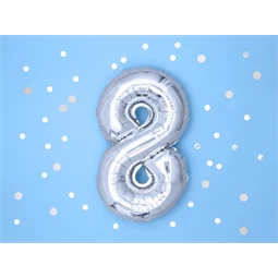 Lufi 8-as szám fólia 35 cm ezüst