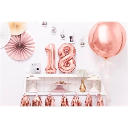 Lufi 8-as szám fólia 35 cm rózsaarany