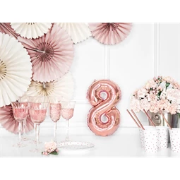 Lufi 8-as szám fólia 35 cm rózsaarany