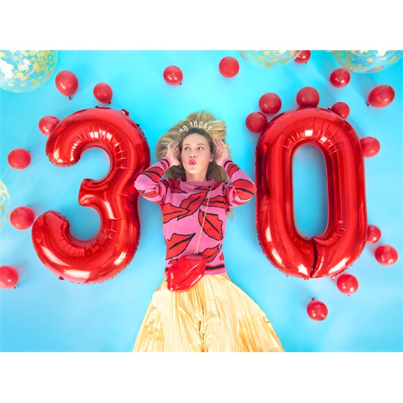 Lufi 8-as szám fólia 86 cm piros