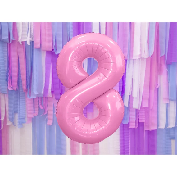 Lufi 8-as szám fólia 86 cm rózsaszín