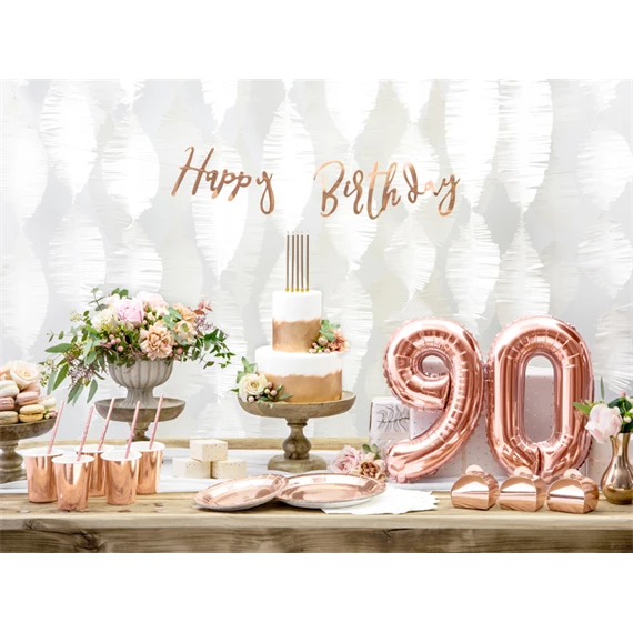 Lufi 9-es szám fólia 35 cm rózsaarany