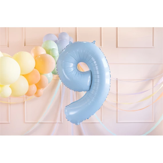 Lufi 9-es szám fólia 72 cm világoskék