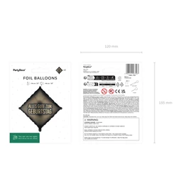 Lufi Alles Gute zum Geburtstag 46x46 cm mix