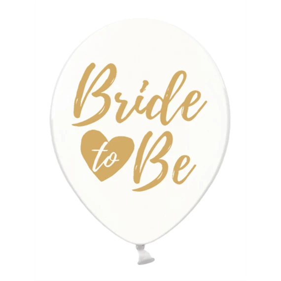 Lufi Bride to be felirattal 30 cm áttetsző-arany S/6