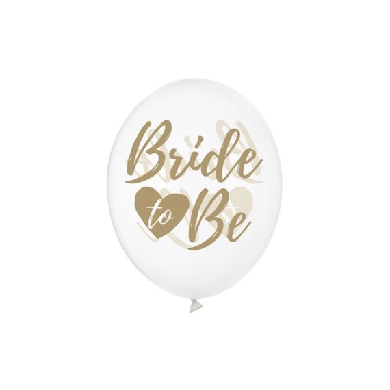 Lufi Bride to be felirattal 30 cm áttetsző-arany S/6