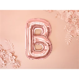Lufi b betű fólia 35 cm rózsaarany