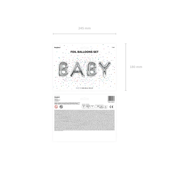 Lufi baby fólia 262x86 cm ezüst