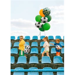 Lufi boldog születésnapot felirattal és focilabdákkal 35x35 cm kevert