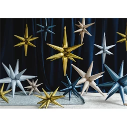 Lufi csillag 3D fólia 70 cm arany
