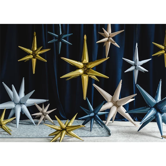 Lufi csillag 3D fólia 70 cm ködös kék