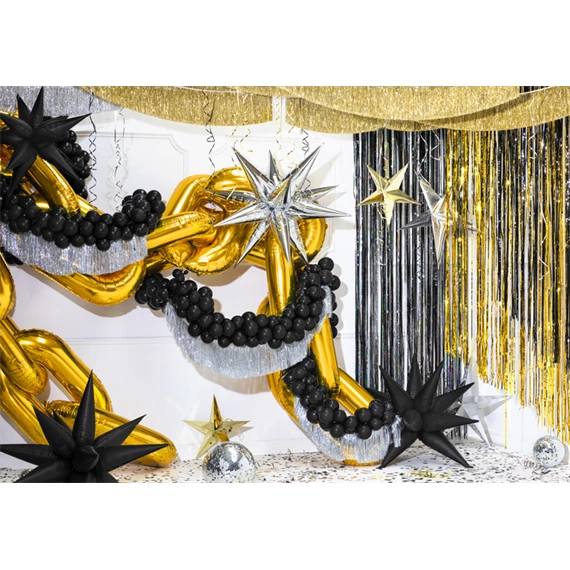 Lufi csillag 3D fólia 95 cm ezüst