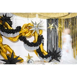 Lufi csillag 3D fólia 95 cm fekete