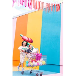 Lufi csillag fólia 70 cm ezüst