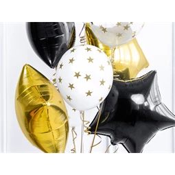 Lufi csillagokkal 30 cm pasztell tiszta fehér S/6