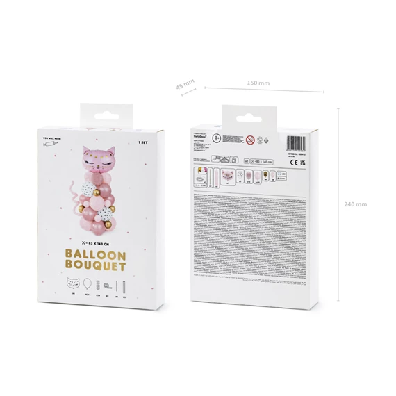 Lufi csokor macska rózsaszín 83x140 cm