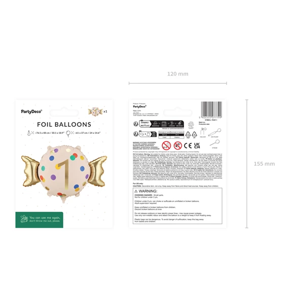 Lufi cukorka 1-es fólia 61x37 cm keverék