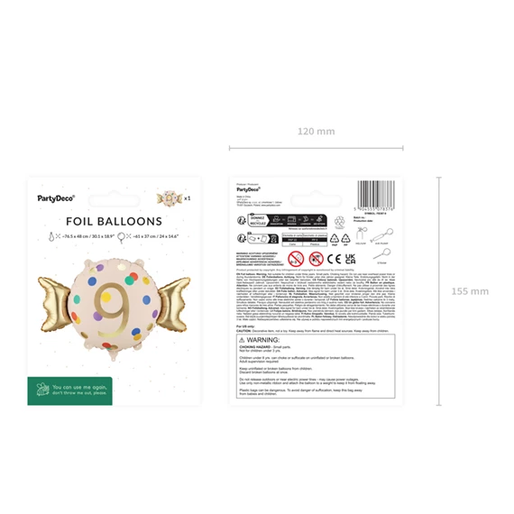 Lufi cukorka 9-es fólia 61x37 cm keverék