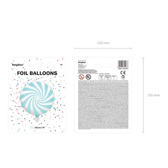 Lufi cukorka fólia 35 cm világoskék