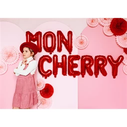 Lufi e betű fólia 35 cm piros