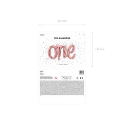 Lufi egyes szám fólia 66x37 cm rózsaarany