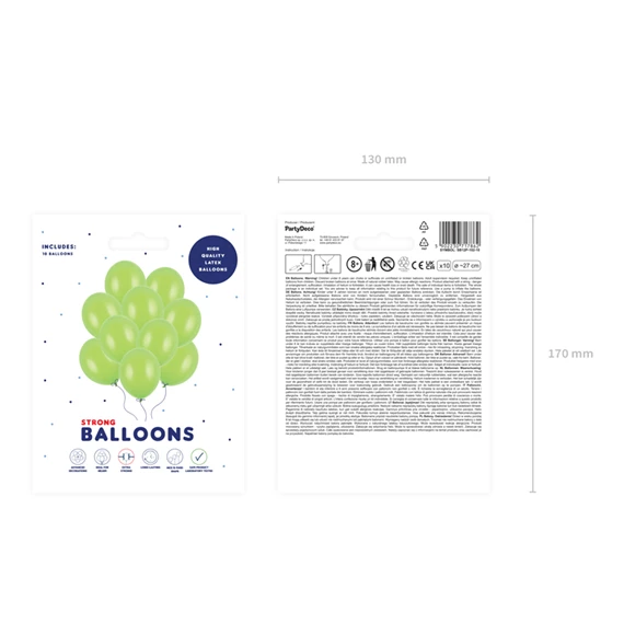 Lufi erős 27 cm pasztell lime zöld S/10