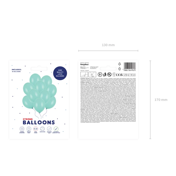 Lufi erős 30 cm pasztell világos menta S/10