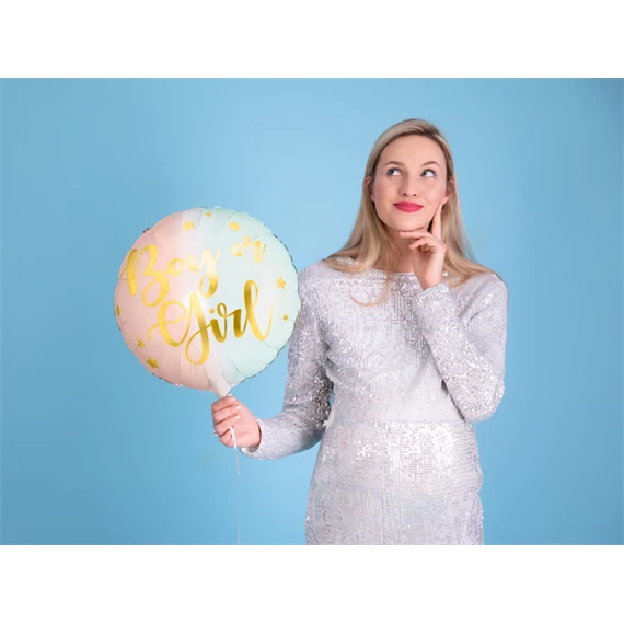 Lufi fiú vagy lány fólia 35 cm mix