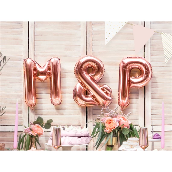 Lufi & fólia 35 cm rózsaarany