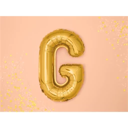 Lufi g betű fólia 35 cm arany