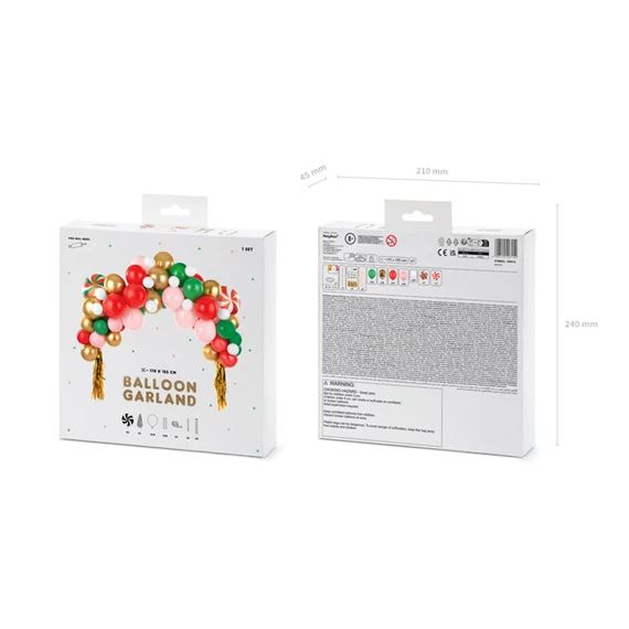 Lufi girland cukorkák, mix, 170x155 cm