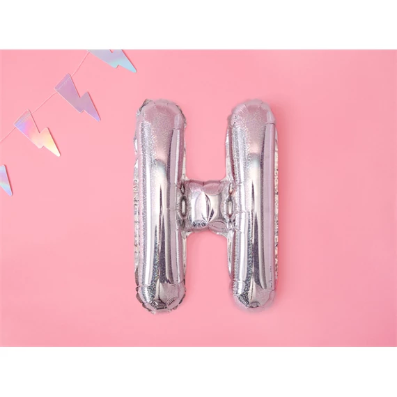 Lufi h betű fólia 35 cm irizáló