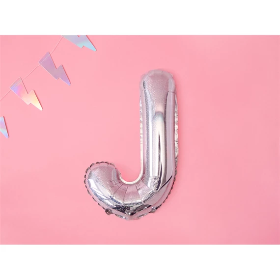 Lufi j betű fólia 35 cm irizáló