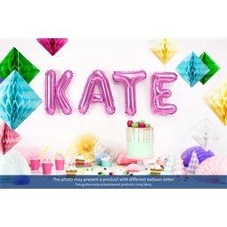 Lufi j betű fólia 35 cm sötét rózsaszín