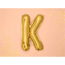 Lufi k betű fólia 35 cm arany