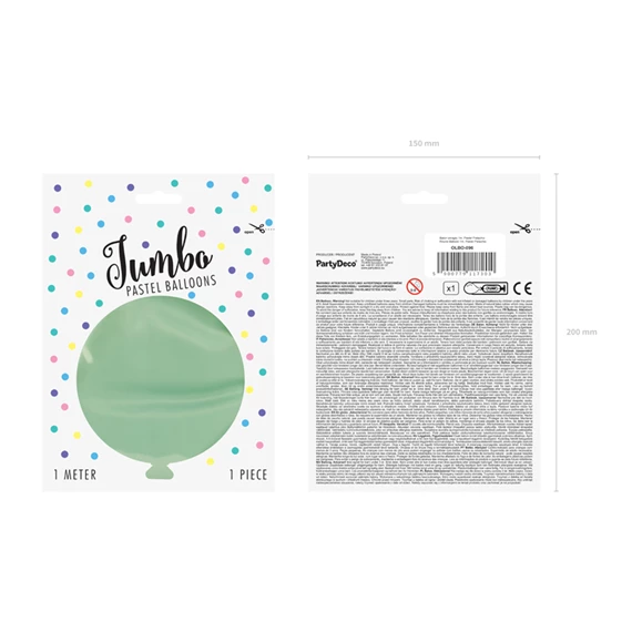 Lufi kerek 1 m pasztell pisztácia