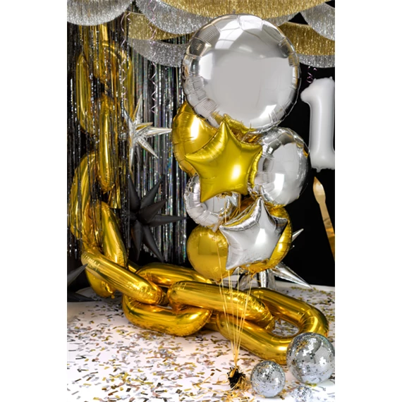 Lufi kerek fólia 45 cm ezüst