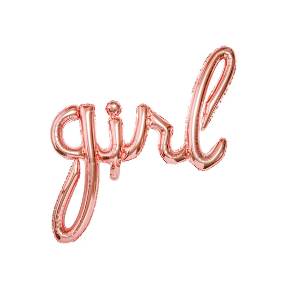 Lufi lány fólia rózsaarany 77x70 cm