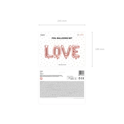 Lufi love fólia 140x35 cm rózsaarany