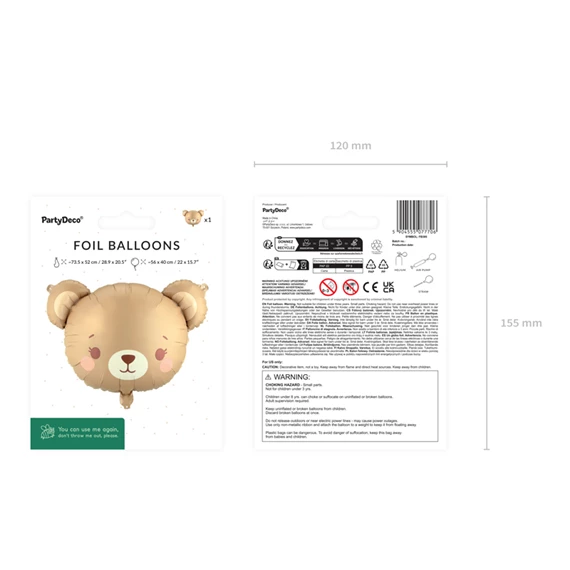 Lufi maci fólia 56x40 cm vegyes