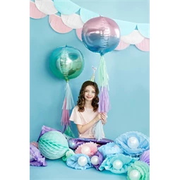 Lufi ombre gömb fólia lila és kék 35 cm