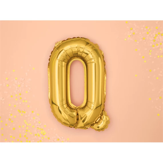 Lufi q betű fólia 35 cm arany