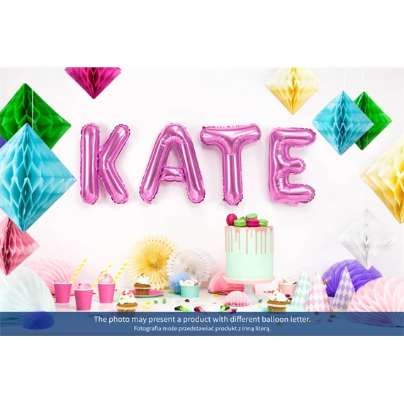 Lufi q betű fólia 35 cm sötét rózsaszín