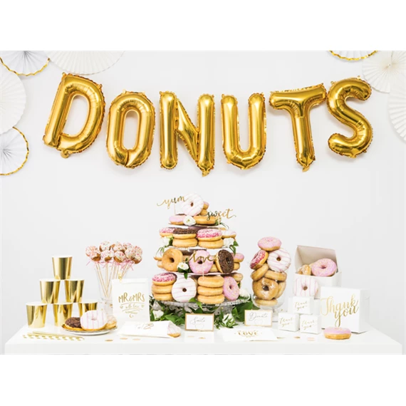 Lufi s betű fólia 35 cm arany