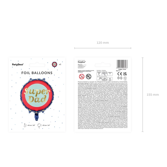 Lufi super dad fólia 45 cm mix