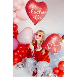 Lufi szív fólia 45 cm világos rózsaszín